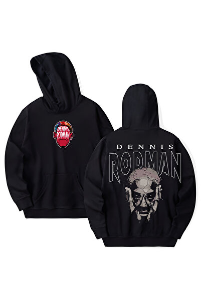 STİL-X Dennis Rodman Printed Cotton Long Sleeve Hooded Sweatshirt with 3 Yarns