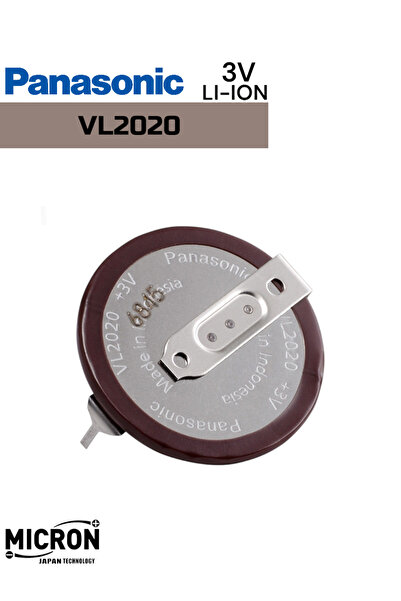 Micron VL2020 3V Li-Ion Şarj Edilebilir CMOS / BIOS Hafıza Pili Lehim Bacaklı