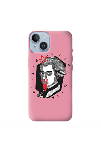 Other Apple iPhone 14 Bearded Pink Colored Silicone TPU Θήκη