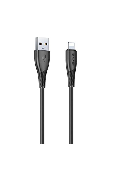 AWEI CL-182L Cablu de încărcare și date USB-A la Lightning 1m 2.4A Negru