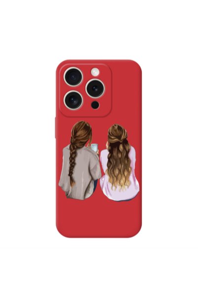 Other Apple iPhone 15 Pro Friends Red Colored Silicone TPU Θήκη