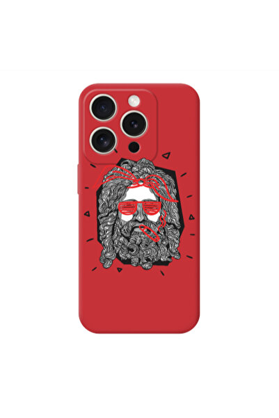 Other Apple iPhone 15 Pro Cool glasses Red Colored Silicone TPU Θήκη
