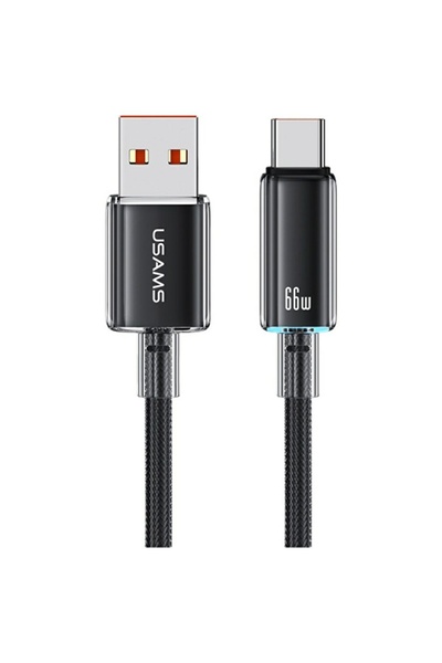 Usams Seria Cloud Cablu USB-A la USB-C 6A pentru încărcare și date 1.2m Negru