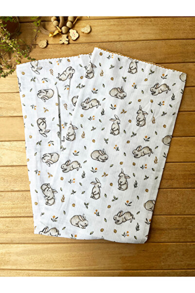 İcon Misim Rabbit Patterned Single Layer Muslin Blanket – 1 Month / 6 Months ...