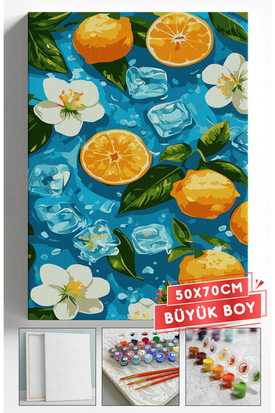 Akihabara Sayılarla Boyama Hobi Seti Çerçeveli Numaralı Tuval Fırça Boya Dahi...