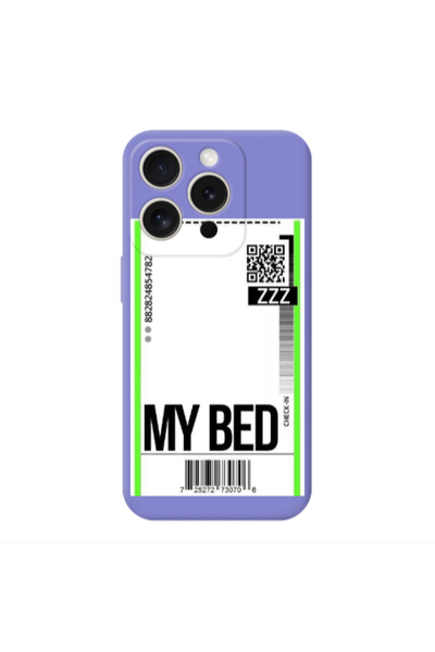 Other Apple iPhone 15 Pro Max My Bed ZZZ Purple Colored Silicone TPU Θήκη