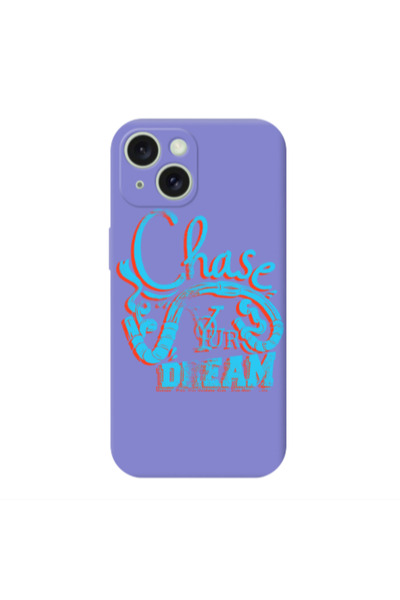 Other Apple iPhone 15 Plus Chase Your Dream Purple Colored Silicone TPU Θήκη