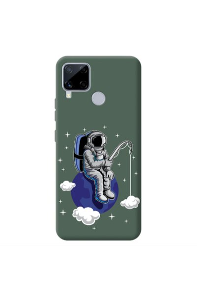 Other Realme C25 Fishing space Dark Green Colored Silicone TPU Θήκη