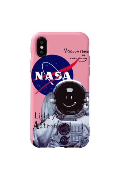Other Apple iPhone Xs Max Vacuum State Pink Colored Silicone TPU Θήκη