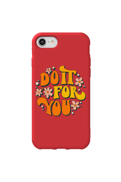 Other Apple iPhone 7 Do it For You Red Colored Silicone TPU Θήκη