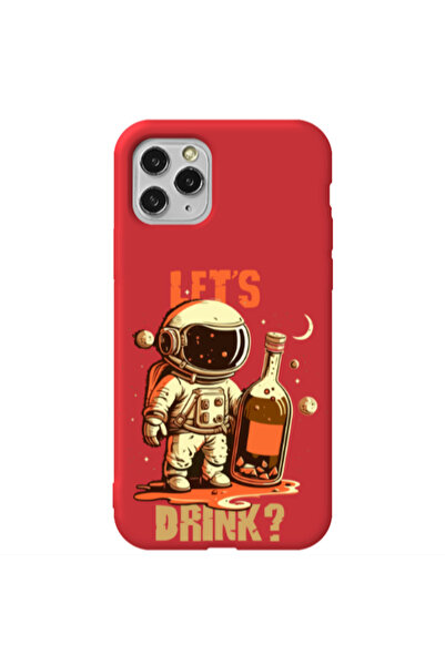 Other Apple iPhone 11 Pro Max Lets drink Red Colored Silicone TPU Θήκη