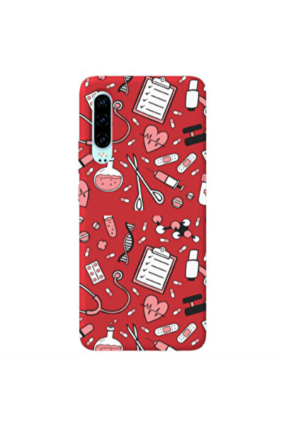 Other Huawei P30 Laboratory Red Colored Silicone TPU Θήκη