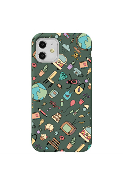 Other Apple iPhone 11 Best buds Dark Green Colored Silicone TPU Θήκη