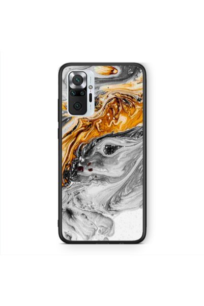 Other Xiaomi Redmi Note 10 Pro 4G Marble gray Patern Black Glossy Θήκη