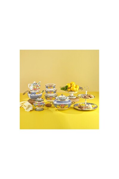 Empressco Multi-Colored Fruit Bowl with Stand, Stylish and Practical Storage ...