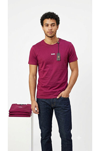 G-STAR RAW تي شيرت أرجواني اللون بمقاس صغير وشعار خام