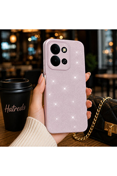 Hatreds Redmi 15C Uyumlu Simli Silikon Kılıf Kamera Korumalı Işıltılı Darbeye...