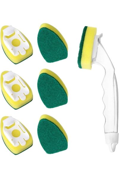 Arabest 7-Piece Dish Wand Sponges,Replacement Sponge Heads,Leak-Resistant,Dur...