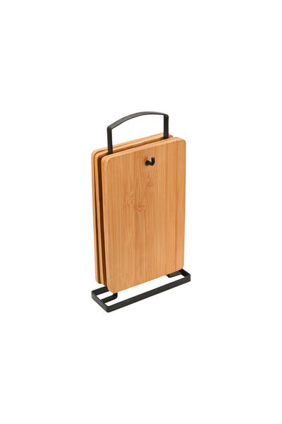 estia ΣΕΤ ΕΠΙΦΑΝΕΙΩΝ ΚΟΠΗΣ BAMBOO ESSENTIALS 5 ΤΕΜΑΧΙΩΝ ΜΕ ΜΕΤΑΛΛΙΚΗ ΒΑΣΗ