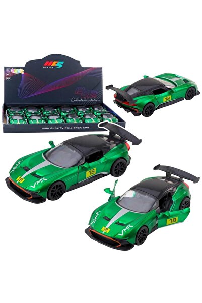 LeanToys Masina de curse scara 1:32, metal, cu mecanism pull-back, usi care s...