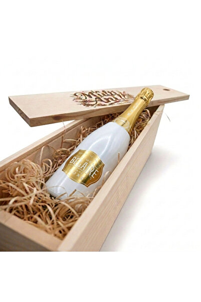 Luc Belaire Pachet Cadou Cutie Lemn Personalizata Vin spumant Fantome Rare Lu...