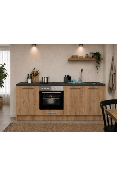 Tdesigno Riva Mutfak 3 Kapaklı - Alt Modül - Çok Amaçlı Dolap-200 cm - Fırın ...