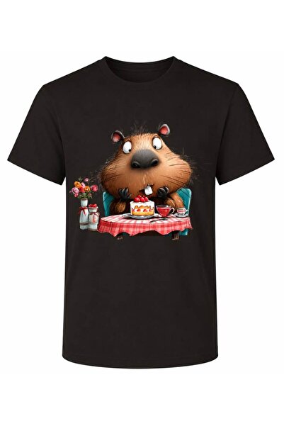 ROLY Unisex Cotton Capybara Print T-Shirt