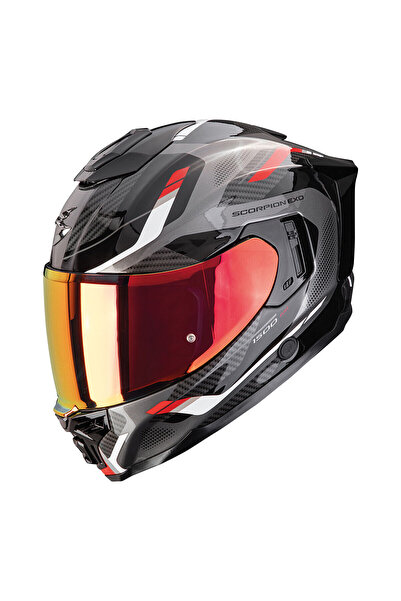 Scorpion EXO-1500 Air Sleek Kapalı Motosiklet Kaskı Siyah Kırmızı