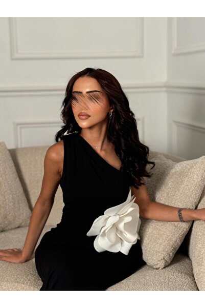 it's Mine Black One Shoulder Evening Dress