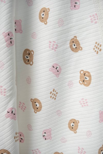 TİNY GOLDEN Natural Cotton 85X90 cm Single Layer Organic Baby Blanket Patterned Multi-Purpose Swaddle Blanket