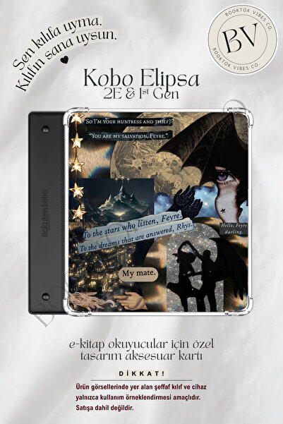 BookTok Vibes Co. ACOTAR Feyre Rhysand Temalı Insert - Kindle ve Kobo E-Kitap...