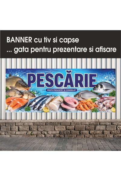 media Banner MEDIA, "Pescarie" model1, 200 x 80 cm, de exterior