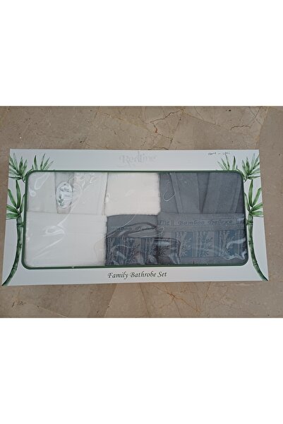SÜMER Bamboo Bathrobe Set - White / Navy