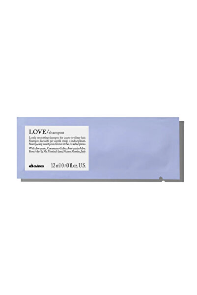 Davines Love Smoothing σαμπουάν μαλλιών, Σετ 12x12ml, ενυδατικό και λειαντικό