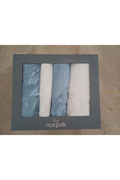 SÜMER Bamboo Bathroom Set - Blue / Cream