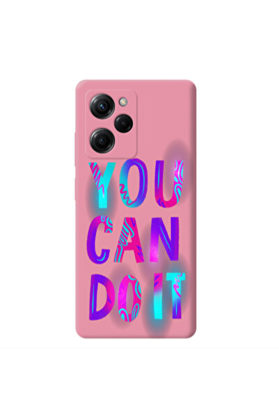Other Xiaomi Poco X5 Pro You Can Doit Pink Colored Silicone TPU Θήκη