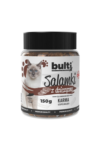 Bulti Gustare pisici, Bulti, 150g, Cerb Salam, Pisici Adulte, Susține Sănătat...