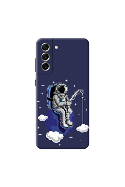 Other Samsung S21 FE Fishing space Dark blue Colored Silicone TPU Θήκη