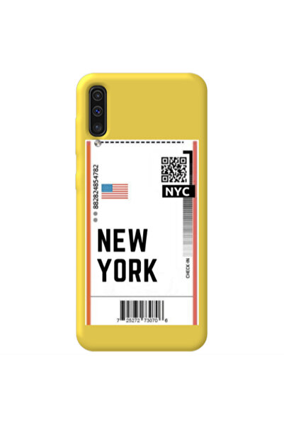 Other Samsung A70 New York NYC Yellow Colored Silicone TPU Θήκη