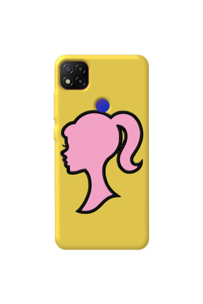 Other Xiaomi Redmi 9c Line girl Yellow Colored Silicone TPU Θήκη