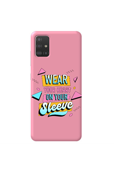 Other Samsung A51 Wear Your Heart Pink Colored Silicone TPU Θήκη
