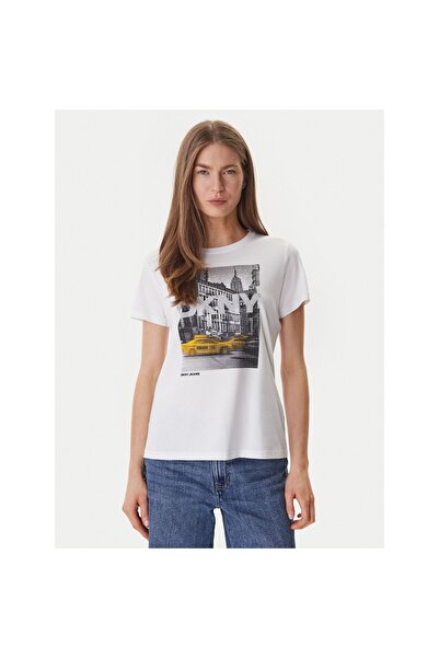 Dkny Tricou de damă DJ6T1748 Alb