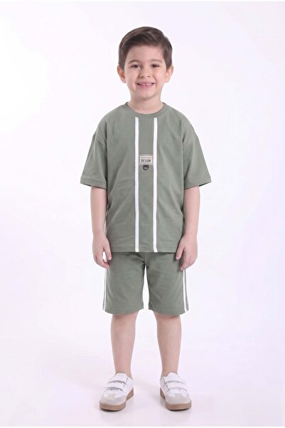 Mnk Baby&Kids Boy's Printed Oversize Short Sleeve Shorts 2-Piece Set M00843 G...