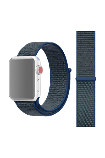 OEM Νάιλον Υφασμάτινο Λουράκι Βέλκρο Μπλε (Apple Watch 42/44/45mm) 21UNI1039