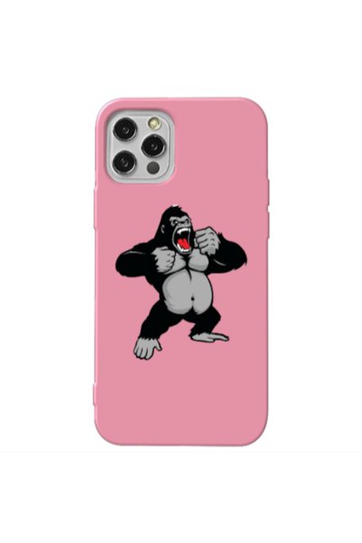 Other Apple iPhone 13 Pro Angry Gorilla2 Pink Colored Silicone TPU Θήκη