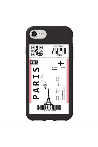 Other Apple iPhone SE 2020 Paris FRA Black Colored Silicone TPU Θήκη