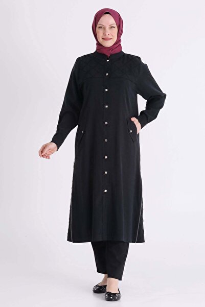 ottoman wear Behrem Büyük Beden Tesettür Kap Siyah OTW25153