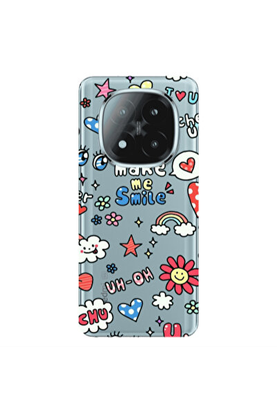 Other Xiaomi Redmi Note 14 Pro + 5g Rainbow flowers Transparent Silicone TPU ...