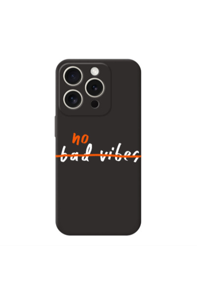 Other Apple Iphone 16 Pro No bad vibes 2 Black Colored Silicone TPU Θήκη