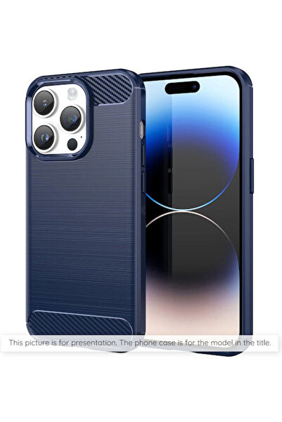 Techsuit Μπλε Σιλικονούχο Πίσω Κάλυμμα Άνθρακα (Redmi Note 14 Pro 4G)
